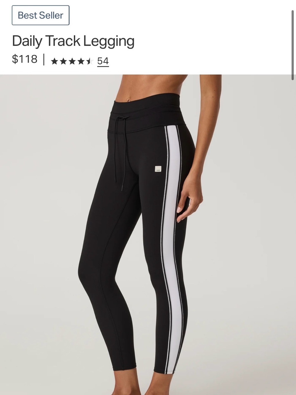 Vuori Daily Track Legging in Black